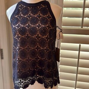 Halogen NWT Black halter Top